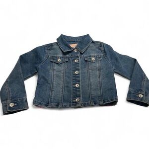 Squeeze Blue Denim Kids Jacket with sequence on back